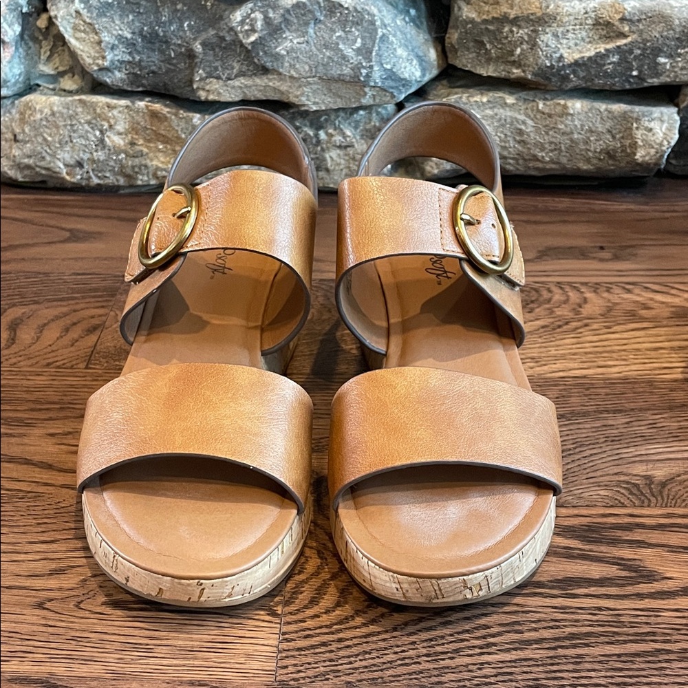 Euro Soft Tan Leather Sandals